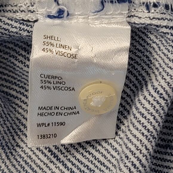 Weatherproof Vintage Washable Linen Short Sleeve Women's LG - Picture 9 of 10